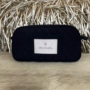 VERA BRADLEY Classic Navy Microfiber Travel Medicine Cosmetic Case Quilted
